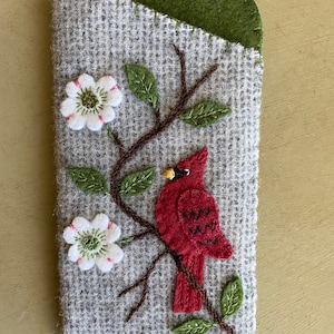 Cardinal On A Dogwood Branch eyeglass case