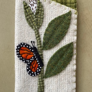 Monarch on Milkweed eyeglass case