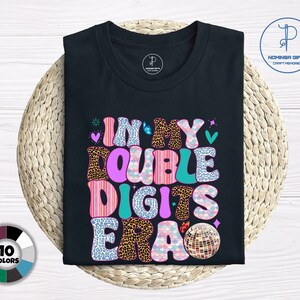 In My Double Digits Era Retro 10 Years Old 10th Birthday Girl Shirt