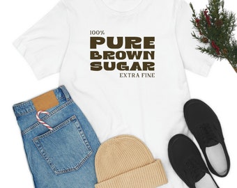 Ren brunt socker-t-shirt, svart tjejmagisk t-shirt