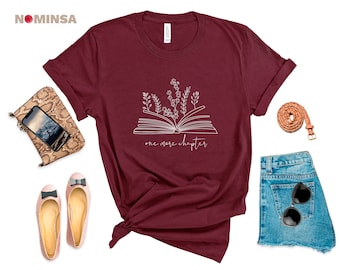 T-shirt One More Chapter, cadeau boekenliefhebber, T-shirt bibliothecaris
