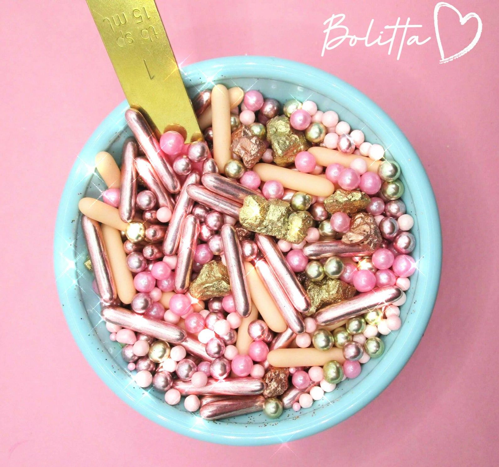 Rose Gold Sprinkles Cake Sprinkles Rosegold Edible Gold Etsy