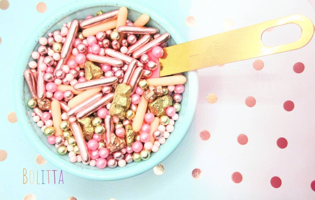 Rose Gold Sprinkles Cake Sprinkles Rosegold edible gold Etsy