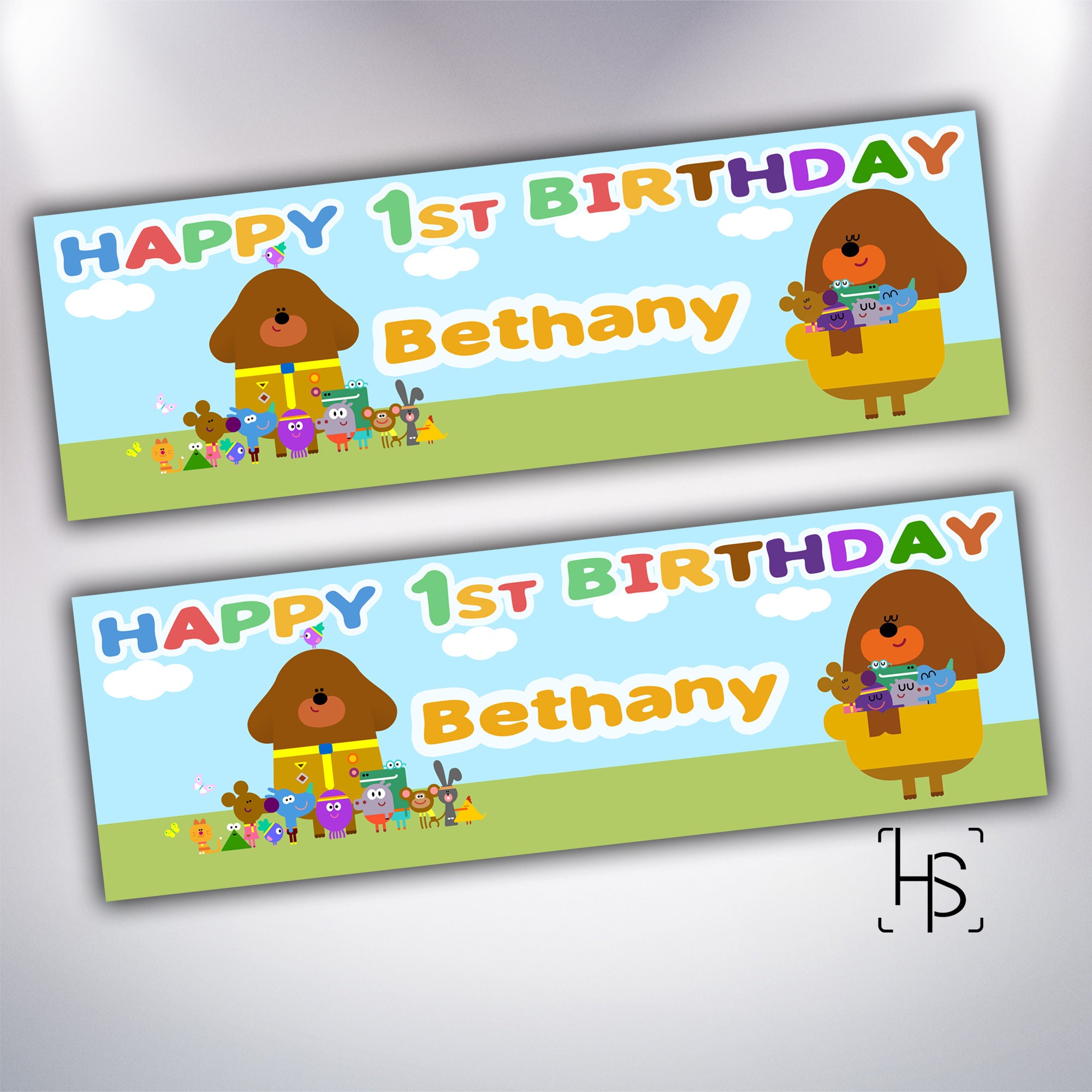 Hey Duggee Personalised Birthday Party Banner 160GSM Paper