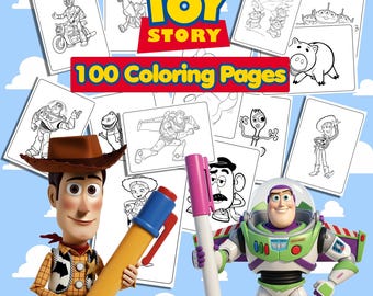 Toy Story Coloring Pages | 100 Kids Activity Sheets (Printable PDF & JPEG)