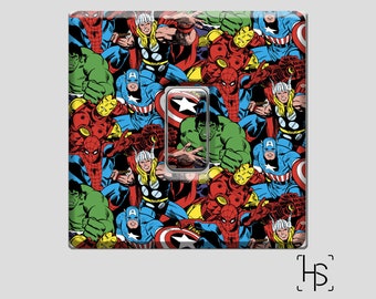 Avengers Comic Design 4 Light Switch Sticker