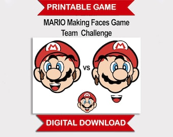 Super Mario: Making Faces Gra imprezowa do druku w formacie A4 w formacie PDF