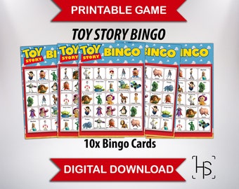 Toy Story Bingo Spiel für Kinder Party Bis zu 10 Spieler Geburtstagsfeier