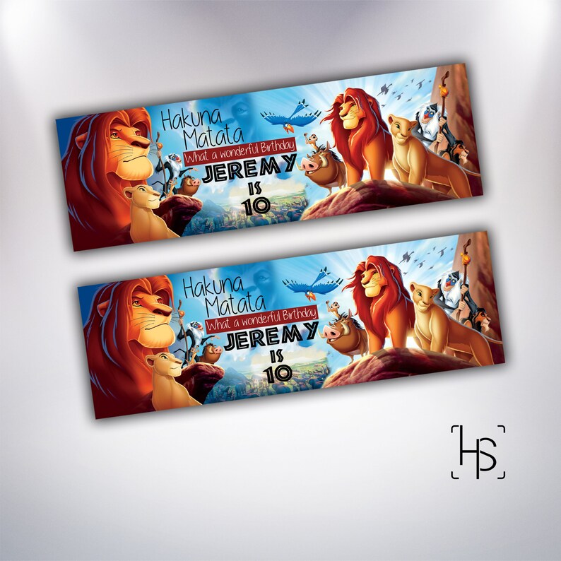 The Lion King Personalised Birthday Banners 160gsm Paper - Etsy Australia