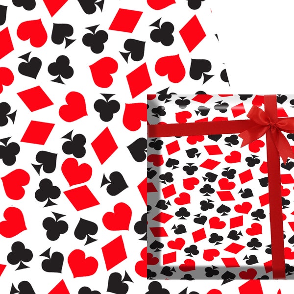 Playing Card Wrapping Paper Etsy