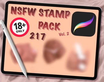 BUNDLE 217 Anime NSFW Procreate Stamps, Procreate Brushes, Digital Art Assistance, Anime or Cartoon, Procreate Lineart, Posing