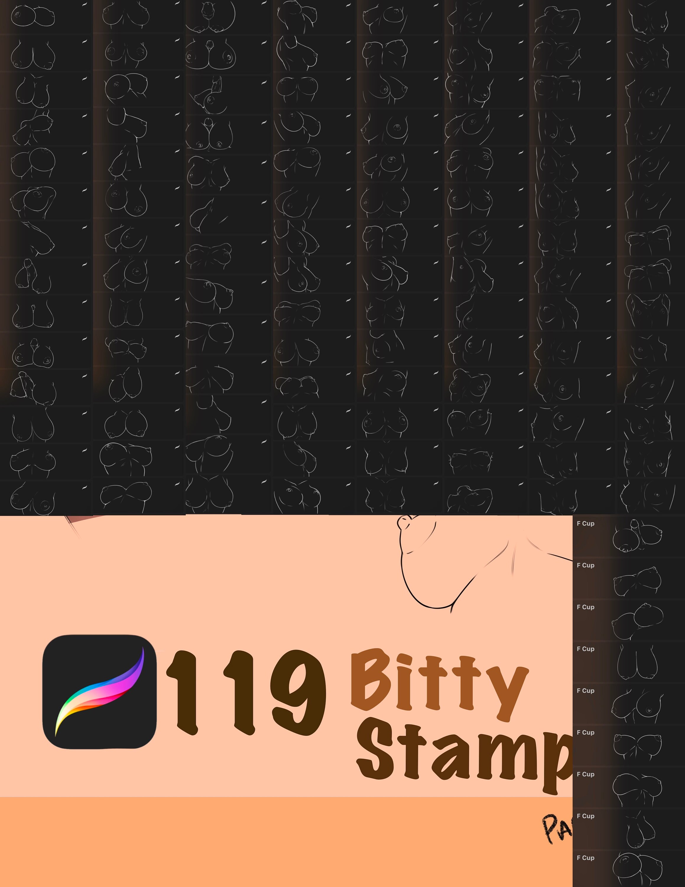 BUNDLE 217 Anime NSFW Procreate Stamps Procreate Brushes Etsy Canada