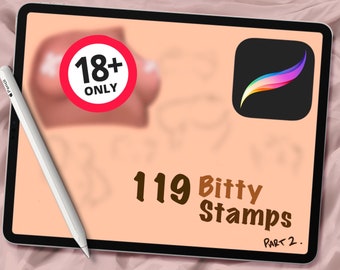 119 NSFW Anime Breast Procreate Stamps VOL. 2!! iPad Procreate Brushes, Digital Art Assistance, Anime or Cartoon, Procreate Lineart, Posing