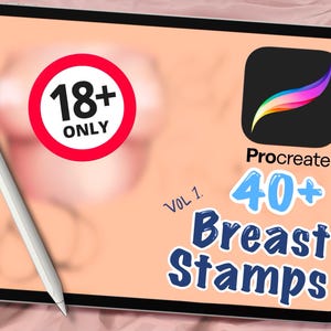 40+ Breast Stamps MATURE VOL. 1 for Procreate, Cartoon, Stamp Brushes, Digital Art Assistance