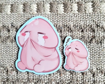 Adorable Tiny Penis Stickers | Cute Anime Peens | Laminated Vinyl Water-Resistant Decorative Decals | Emote