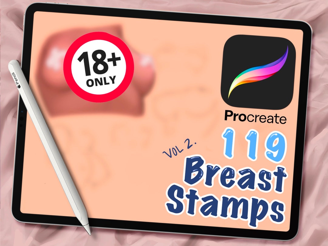119 NSFW Breast Stamps VOL. 2 iPad Procreate Brushes, Digital Art