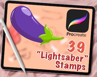 39 Lightsaber Mature Stamps for Procreate: Anime Manga | Digital Art Assistance | Reference Material | Educational (Digital Download)