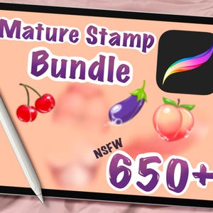 BUNDLE 650+ Mature Stamps for Procreate: Cartoon Brushes | Anime Lineart | Drawing Reference | Expression | Educational (Digital Download)