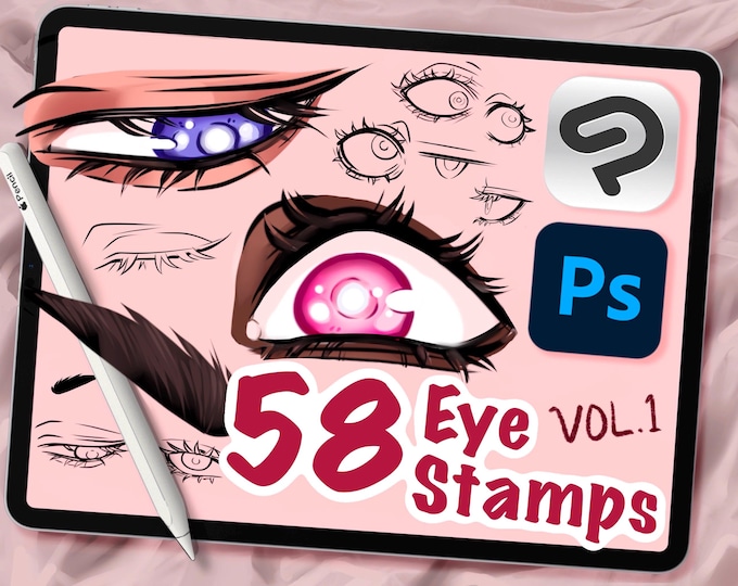Anime Chibi Full Body Stamp PNG Brush Set - Body Pose Guide Stamps ...