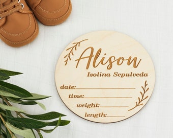 Personalised Birth Announcement Plaque | Baby Name Plaque