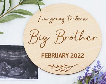 I'm going to be a Big Brother Big Sister Plaque | Baby Announcement Wooden Plaque | Photo Prop