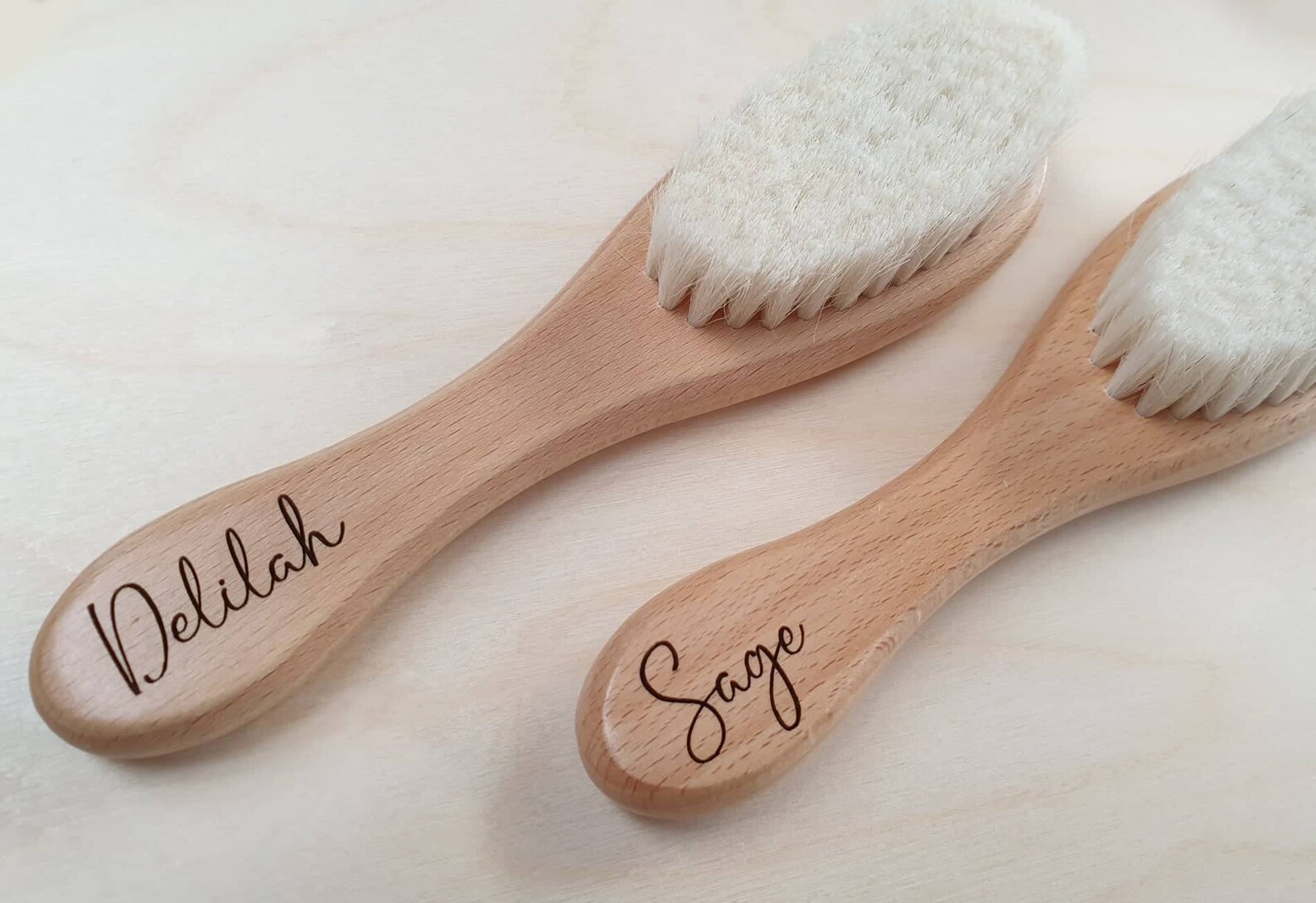 Personalised Wooden Baby Brush Etsy UK