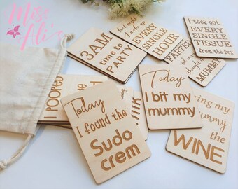 Funny Baby Milestone Cards Etsy Australia