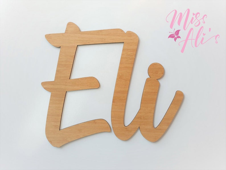 Personalised Bamboo Name Sign Bamboo Wood Name Sign Etsy Australia