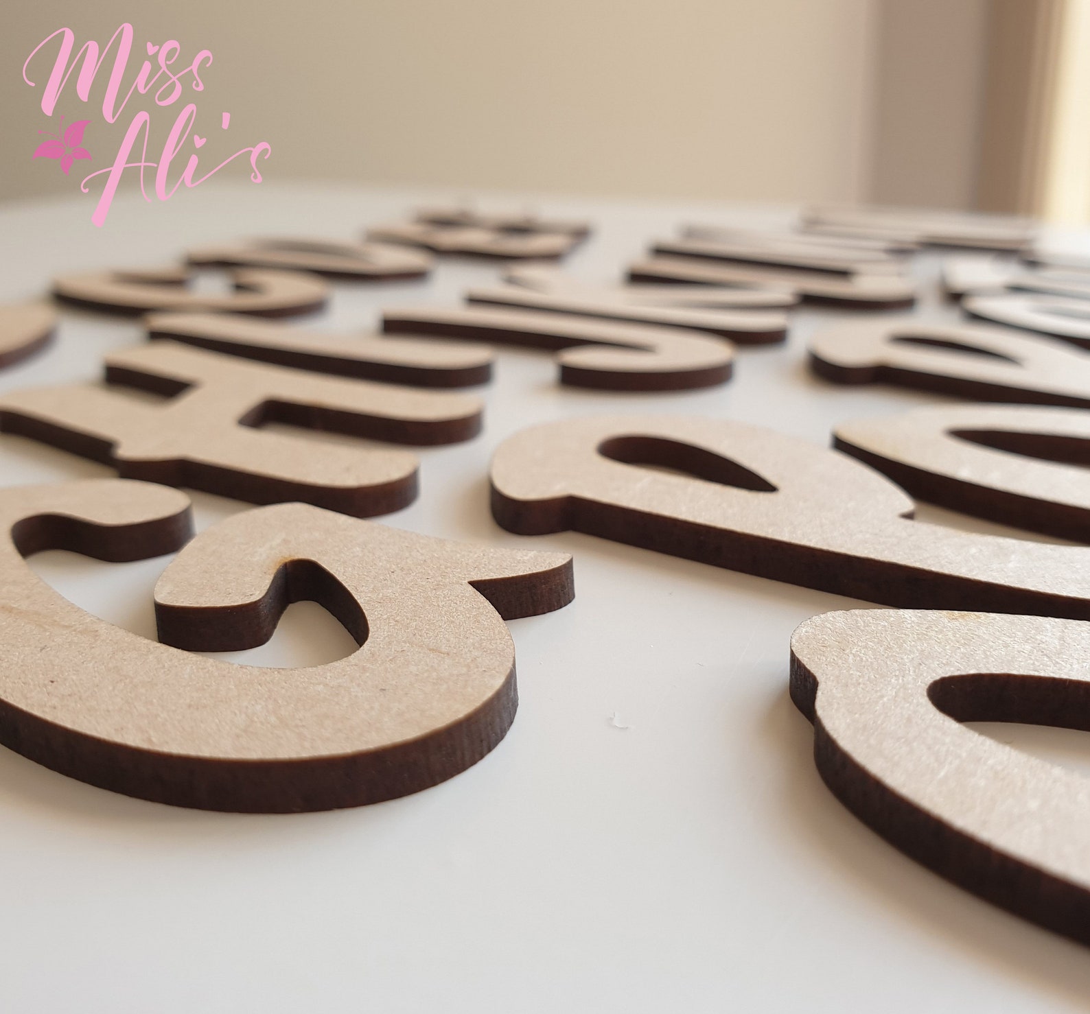 MDF Wooden Letters Laser Cut MDF 3MM 5cm 7.5cm 10cm Wood Etsy