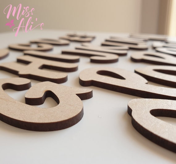 Unicorn Thick MDF Wooden Letters & Numbers Choice of Heights 10cm to 30cm 