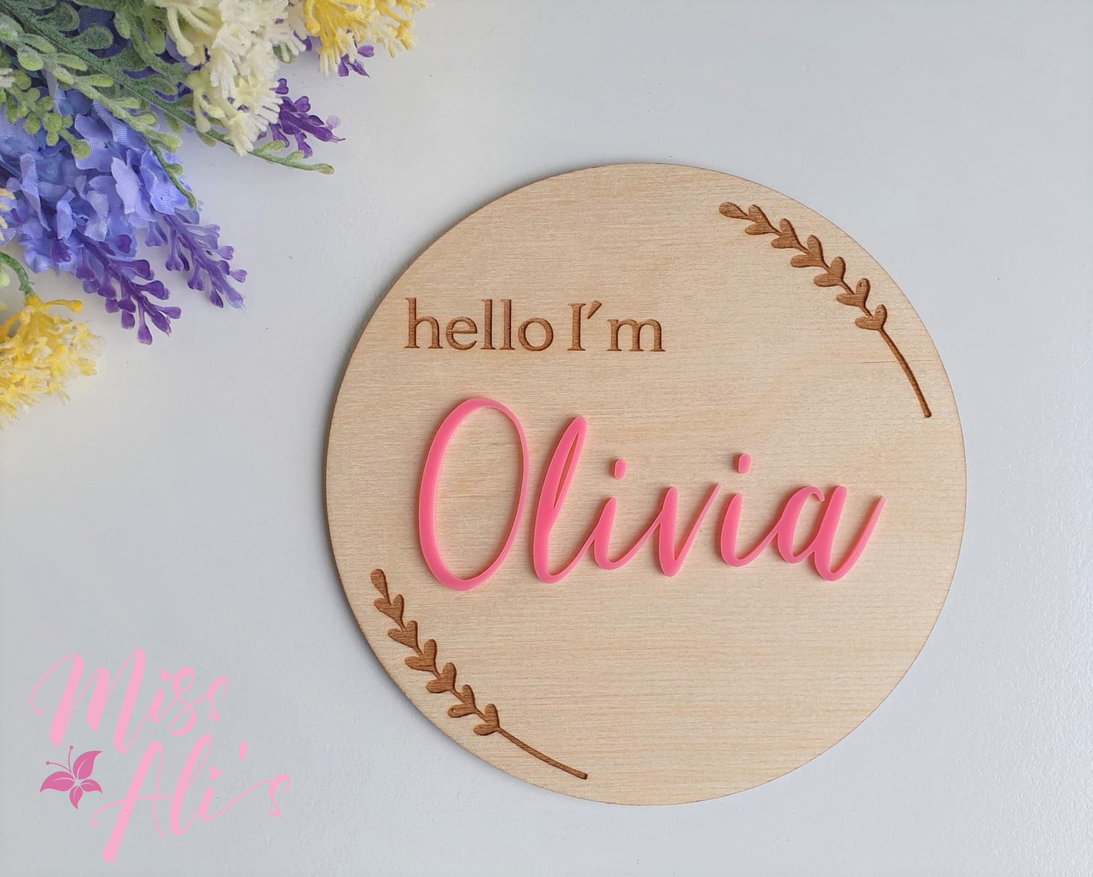 Personalised Birth Announcement Plaque Baby Name Plaque Etsy