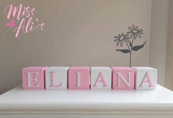 Etsy baby store name blocks