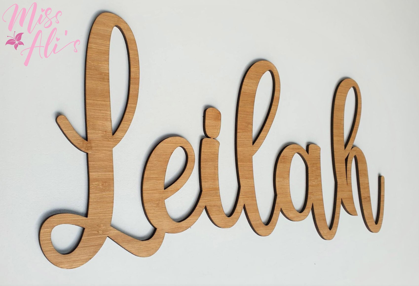 Personalised Bamboo Name Sign Bamboo Wood Name Sign Etsy