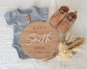 Pregnancy Announcement Plaque | Custom Baby Announcement