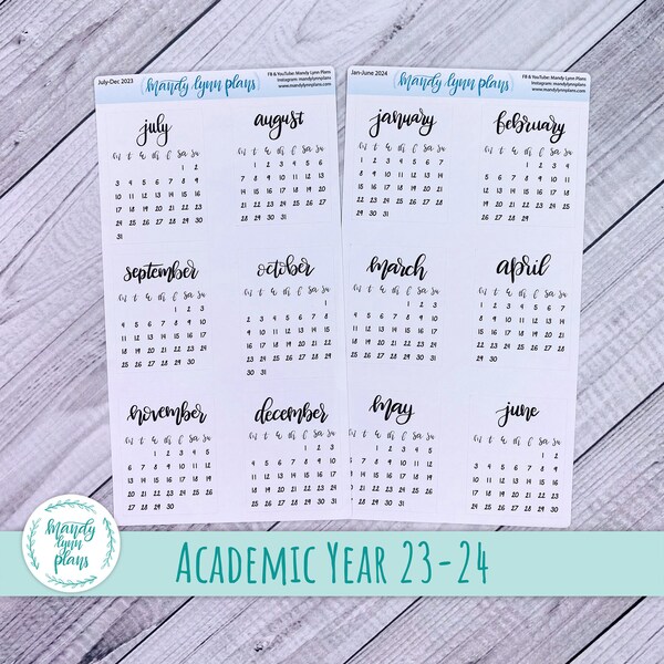 2024 Hand Calendar Etsy