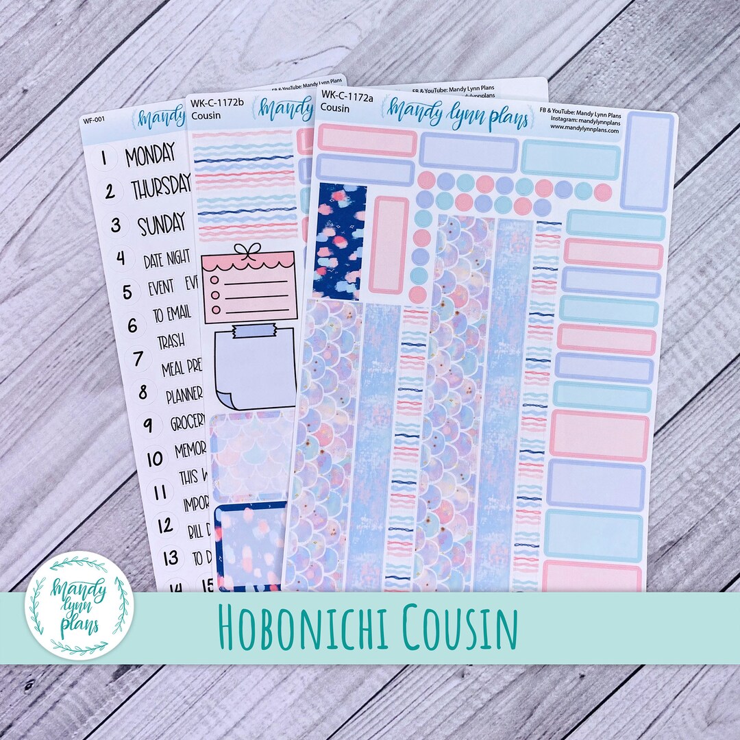 Hobonichi Cousin A5 Weekly Planner Sticker Kit Beach Vibes Removable ...