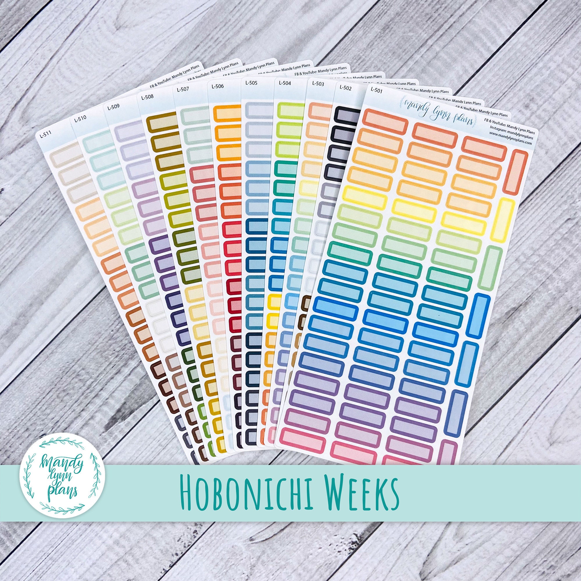 Hobonichi Weeks || Skinny MONTHLY VIEW Functional Labels || A6 Weekly…