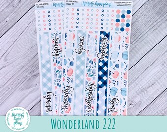 Wonderland 222 Daily Kit for A5, B6, and A6 Planners || Pretty Pumpkins || Removable White Matte Stickers || 185