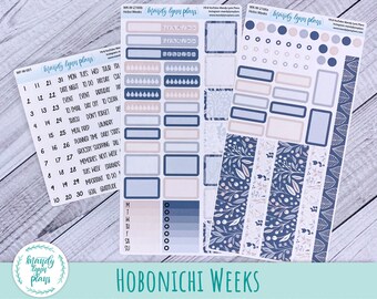 Hobonichi Weeks Weekly Sticker Kit || Neutral Floral || Removable Matte Stickers || WK-W-2166