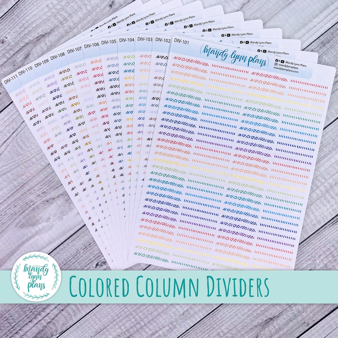 Colored Column Divider Doodles - Etsy