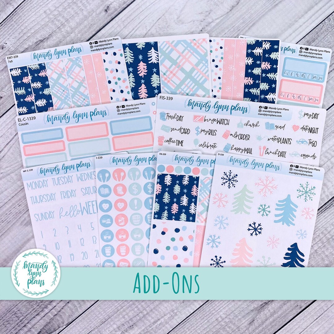 Winter Cheer - Sticker Kit Add-ons - 339 - Etsy