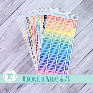 Hobonichi Weeks/A6 Planner Stickers: Monthly View, Removable Matte
