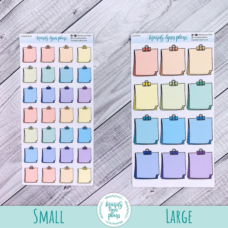 Colored Binder Clip Note Doodles - Etsy