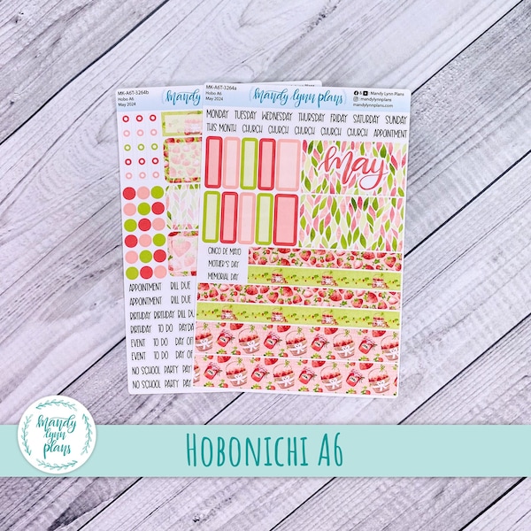 Hobonichi A6 May 2024 Monthly Kit || Strawberry Patch || MK-A6T-3264