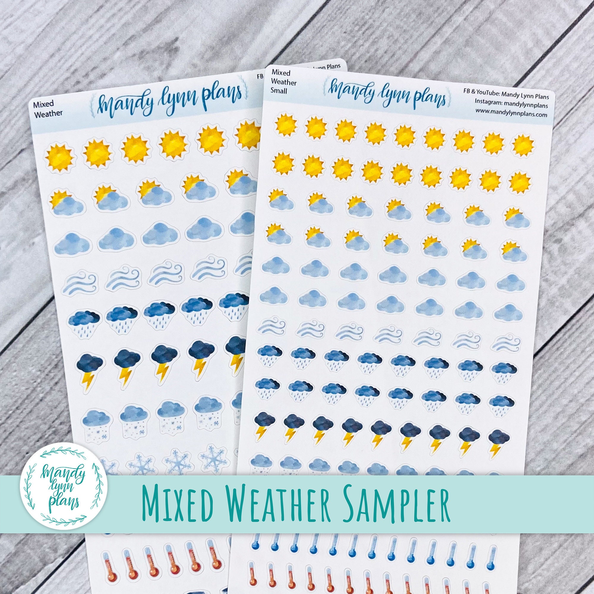 Mixed Weather Sampler, Sunny, Partly Cloudy, Cloudy, Rainy, Windy, St…
