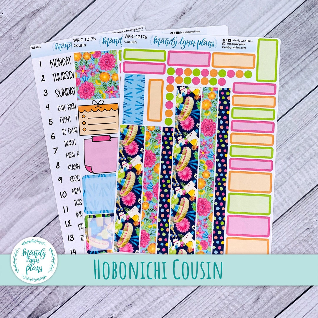 Hobonichi Cousin A5 Weekly Planner Sticker Kit || Cinco De Mayo ...