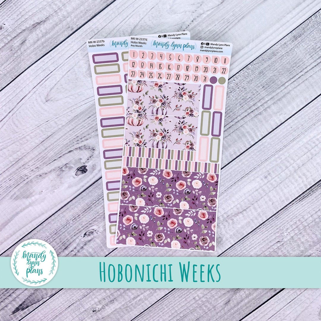 Any Month Hobonichi Weeks Monthly Kit || Autumn Floral || MK-W-2337 ...