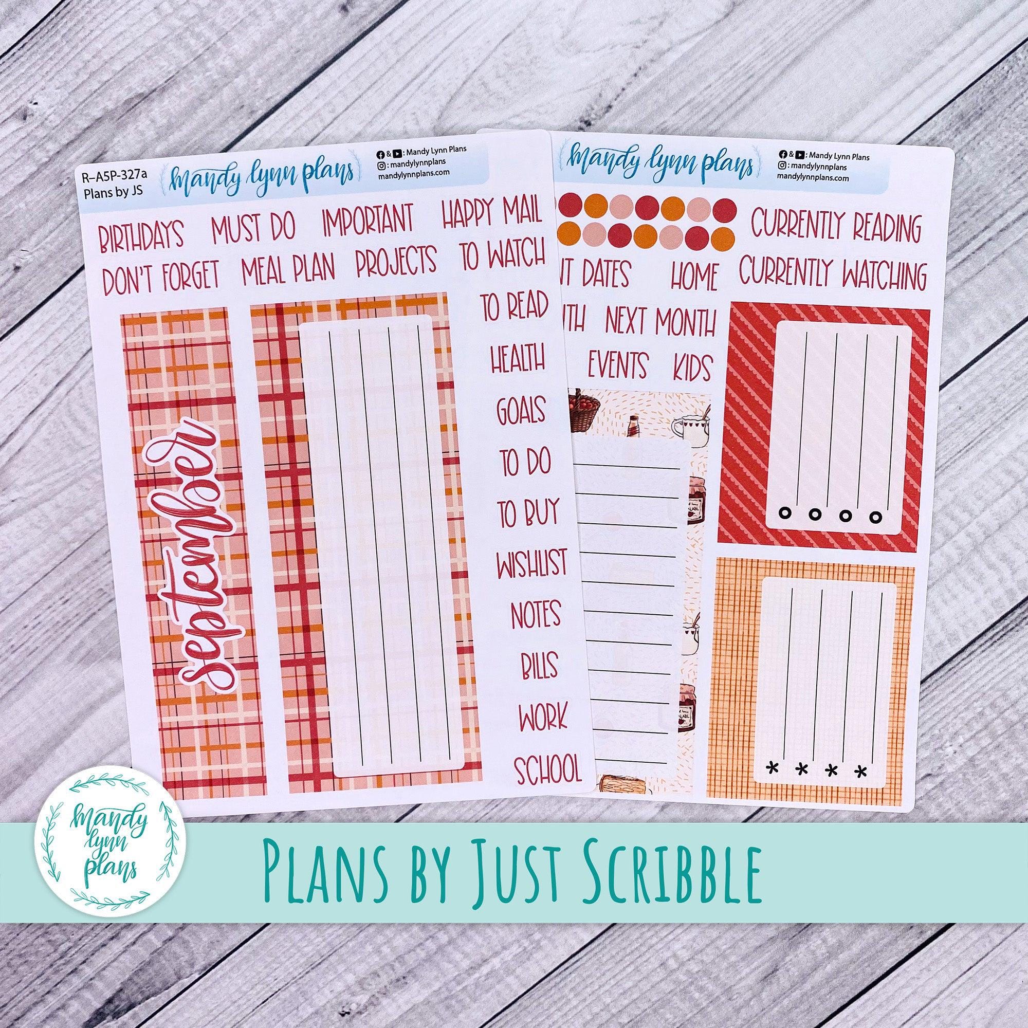 September Plans by Just Scribble Dashboard || Apple Picking || R-A5P-327