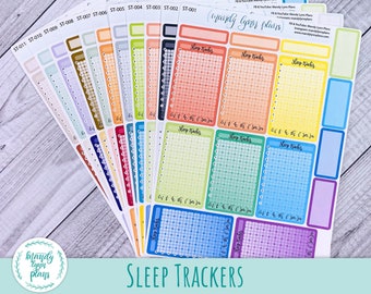 Hobonichi Cousin || Sleep Trackers || 15 Removable Matte Stickers
