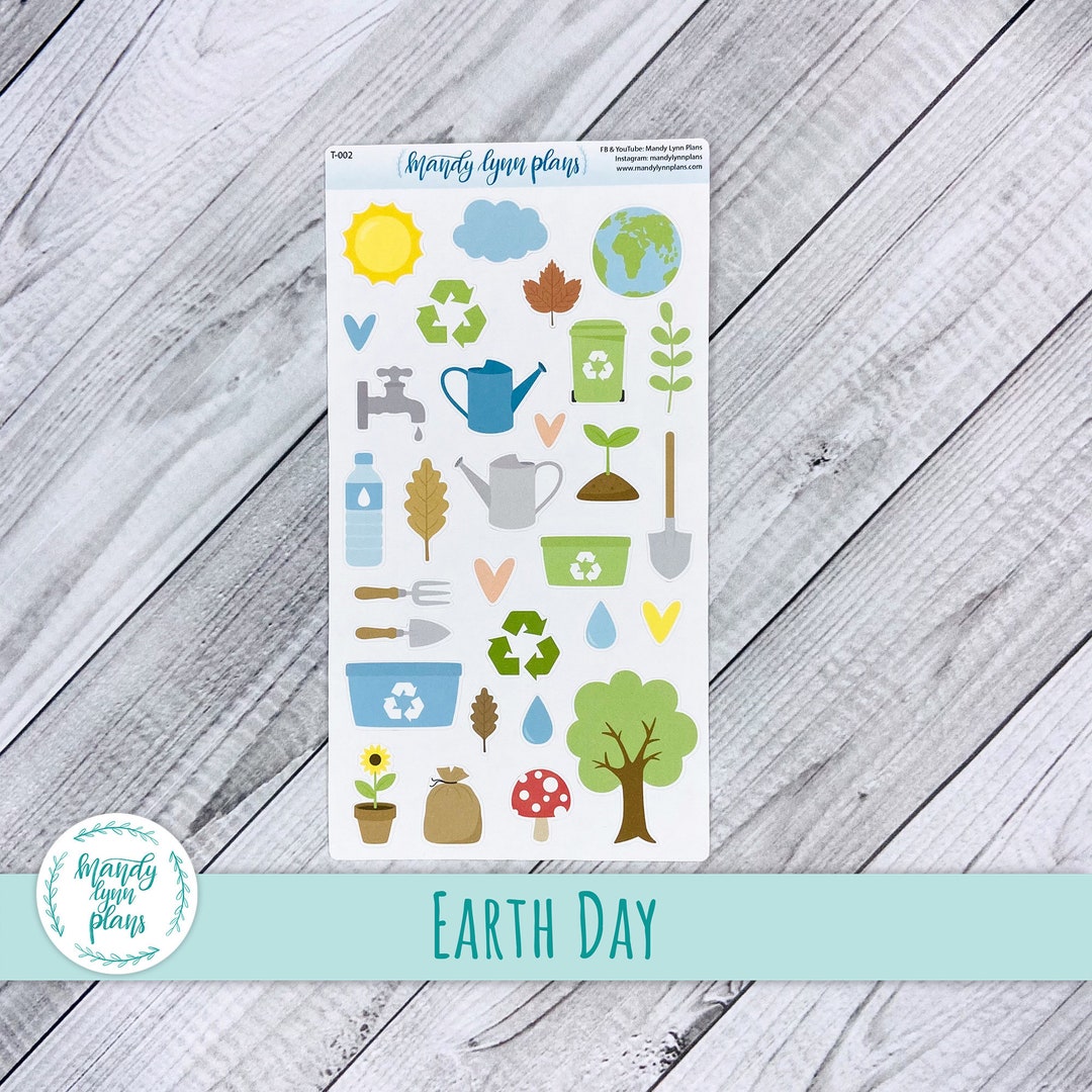 Earth Day, Reduce, Reuse, Recycle, Tree, Planting, Gardening Doodle ...